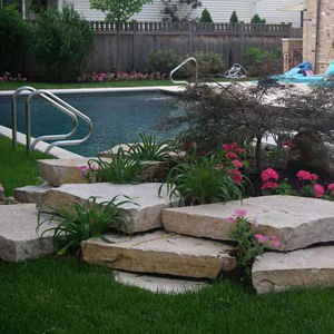 OUTDOOR LANDSCAPE DESIGN OF GARDEN PERENNIALS