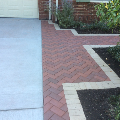 FRONT WALKWAY UNILOCK STONE IN CRYSTAL LAKE, ILLINOIS