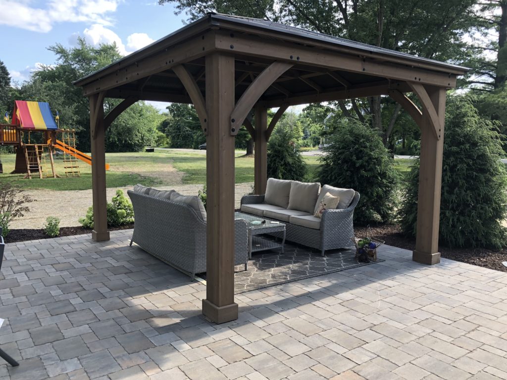 PERGOLA OVER UNILOCK PAVER PATIO